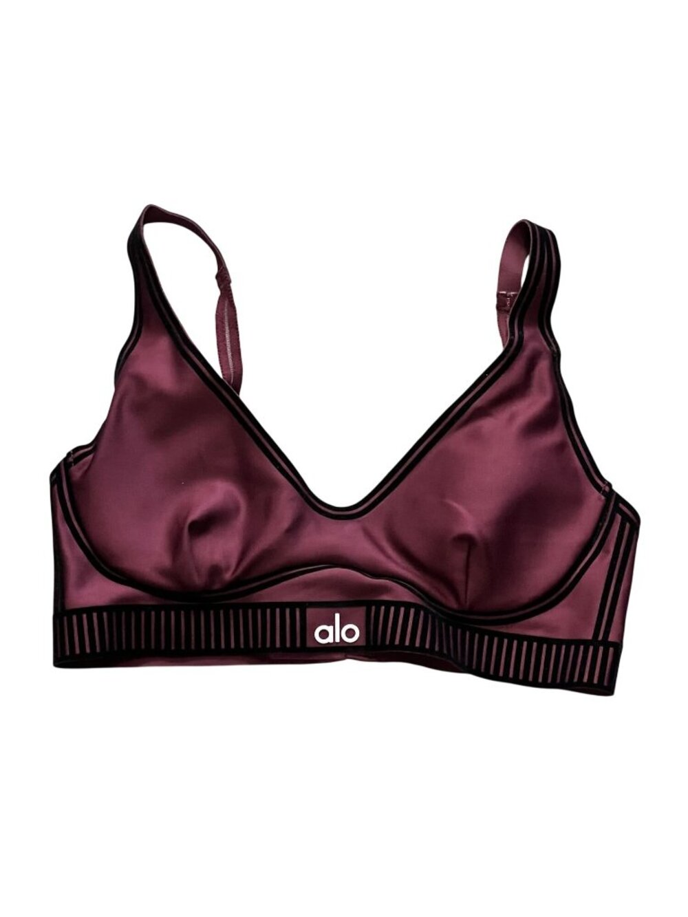ALO Yoga Airlift Line Up Bra in Burgundy